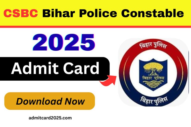 CSBC Bihar Police Constable Admit Card 2025