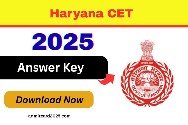 Haryana CET Answer Key