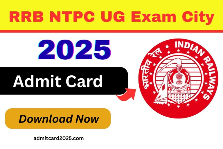RRB NTPC UG Exam City