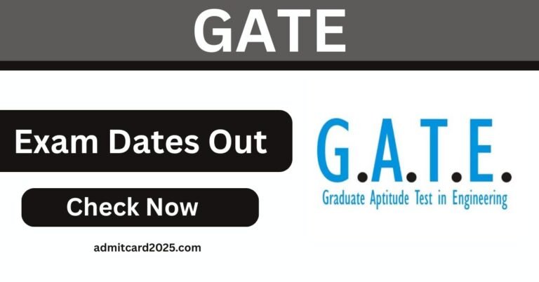 GATE 2026 Exam Dates Out