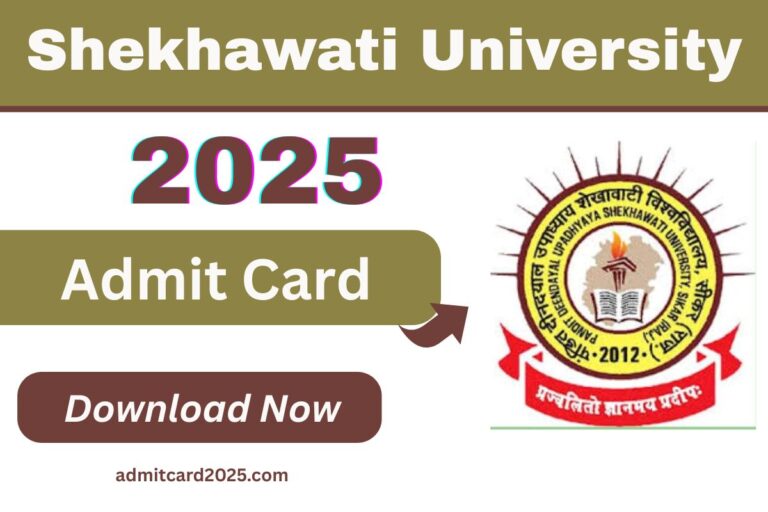 Shekhawati University Admit Card 2025
